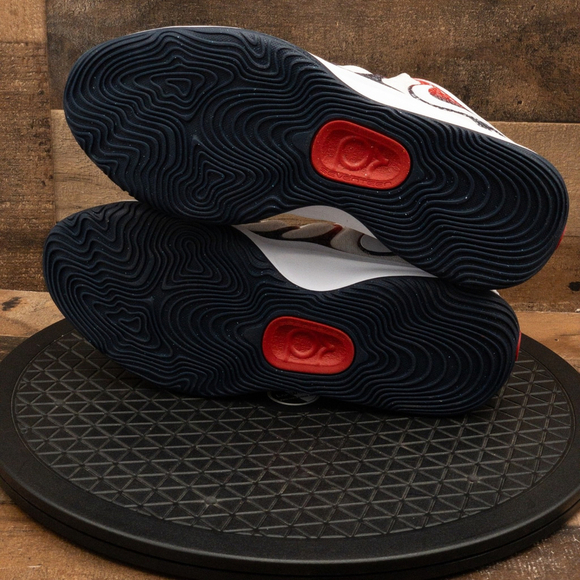 NIKE KD 17 USA WHITE OBSIDIAN MENS BASKETBALL SHOES RED BLUE SZ 11.5 FJ9487-101 - Picture 4 of 9